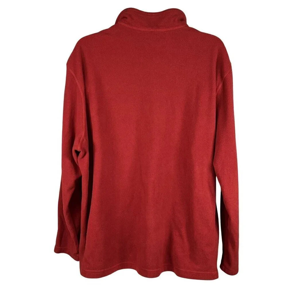 The North Face Men XXL Rage Red 1/4 Zip Pullover Fleece Pullover Sweater Stretch